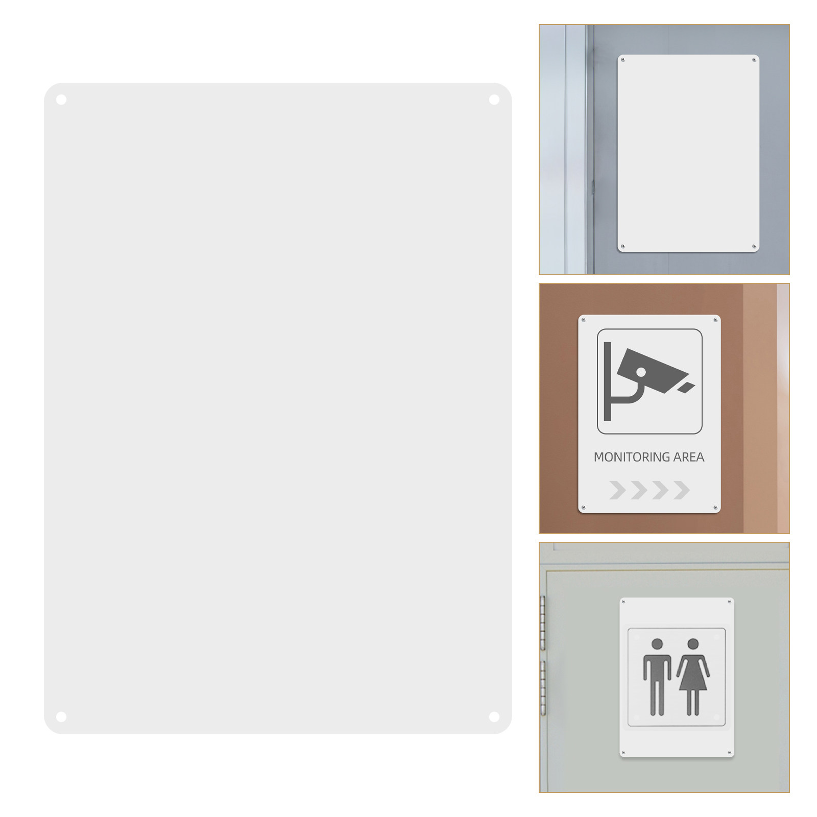Yard Sign Blank - 2Pcs Blank Aluminum Signs White Weatherproof