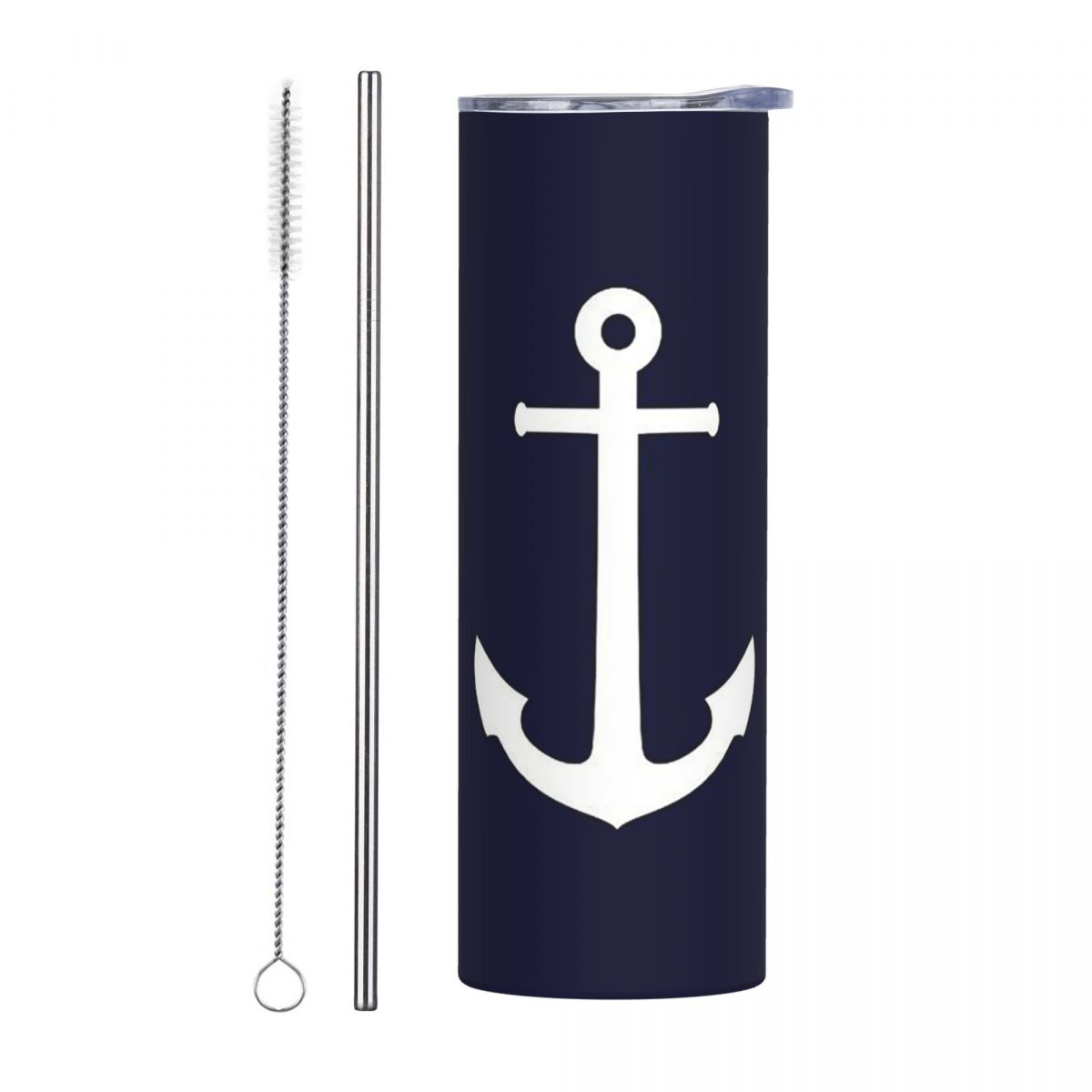 White Anchor On Navy Blu Stain - Tumbler 20Oz White ulasan dan harga