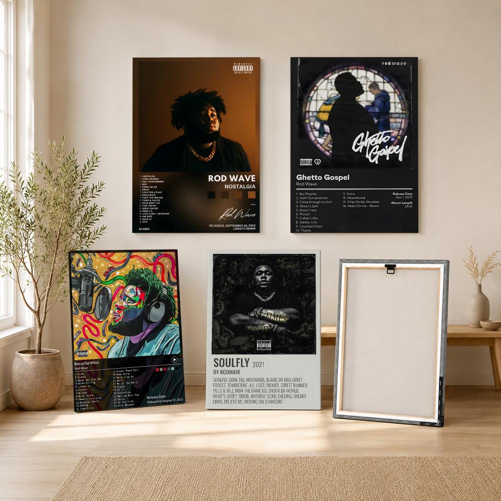 Rapper Singer R-Rod Wave Paint - Canvas Wrap Ready ulasan dan harga