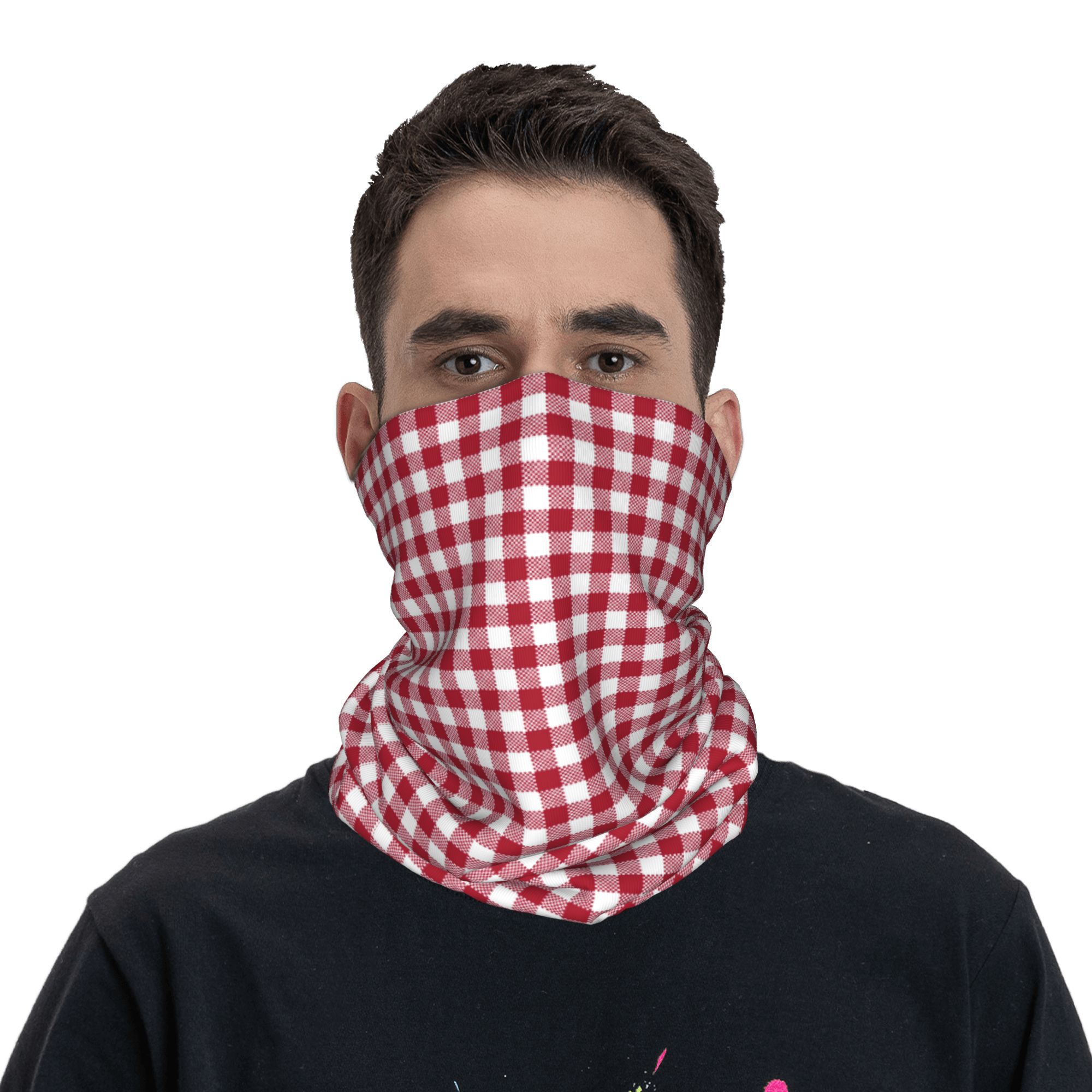 Custom Red And White Gingham B - Bandana Blank White ulasan dan harga