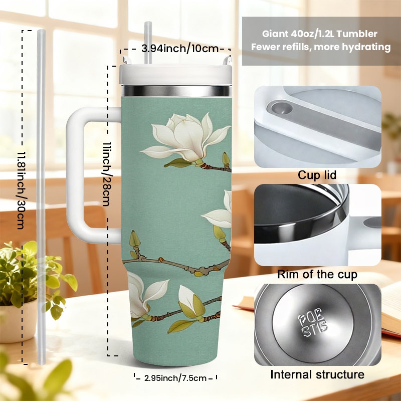 1pc 40 Oz Stainless Steel Insu - Sublimation Mug White ulasan dan harga