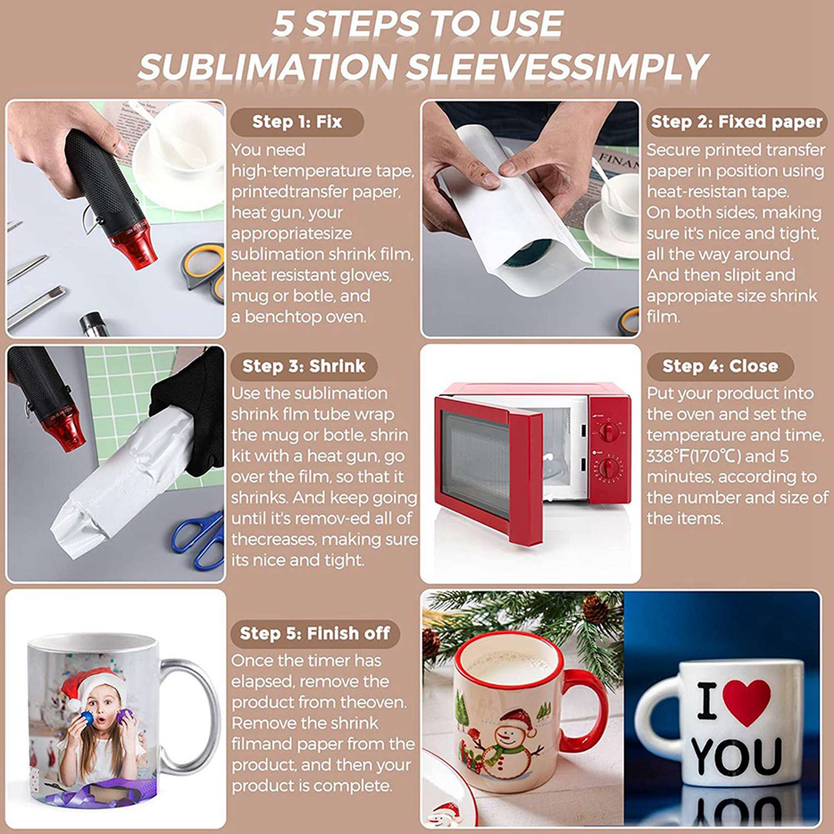 A69e140pcs Sublimation Shrink  - Sublimation Mug White ulasan dan harga