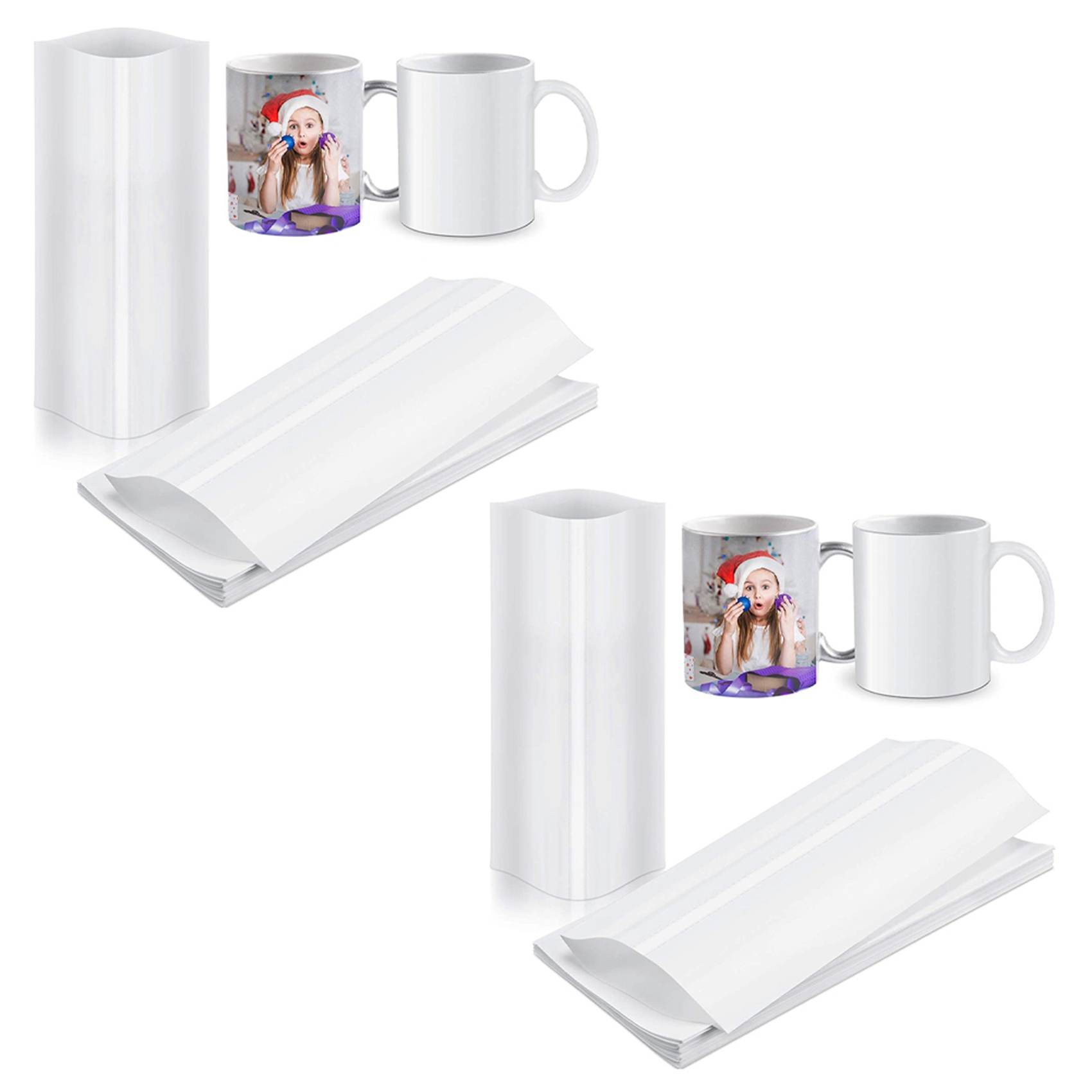 A69e140pcs Sublimation Shrink  - Sublimation Mug White ulasan dan harga