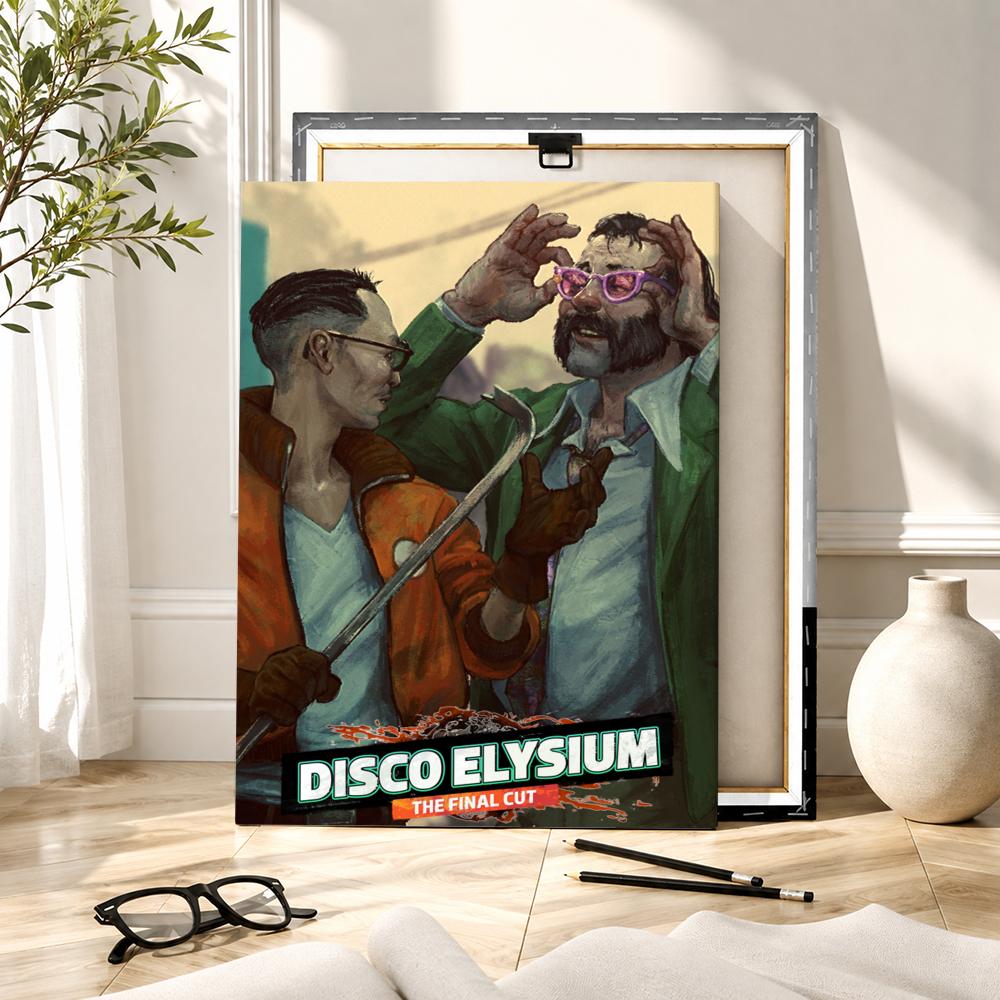 D-Disco Elysium Hot Video Game - Canvas Wrap Ready ulasan dan harga